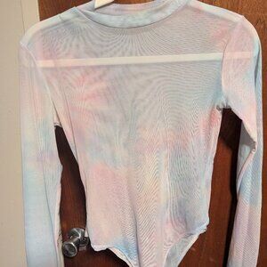 tie dye mesh bodysuit
